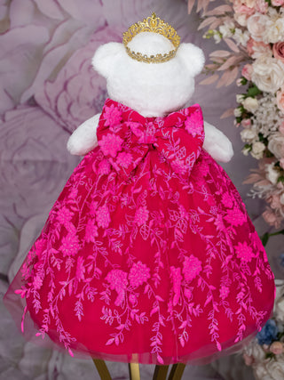 Fuchsia teddy bear for quinceanera