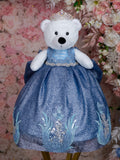 Slate Blue quinceanera bear with dress