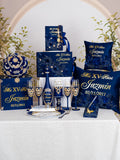 Navy Blue with gold Quinceanera package 5