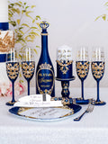 Navy blue with gold quinceanera toasting package