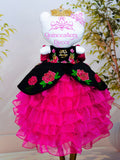 Black and Fuchsia Charro Muneca Cat for Quinceanera