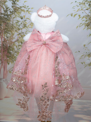 Rose Gold with Bow Teddy Bear Quinceanera