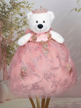 Rose Gold with Bow Teddy Bear Quinceanera