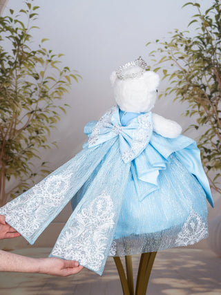 Light Blue Fantasy with Bow Quinceanera Teddy Bear