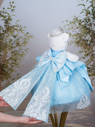 Light Blue Fantasy with Bow Quinceanera Teddy Bear