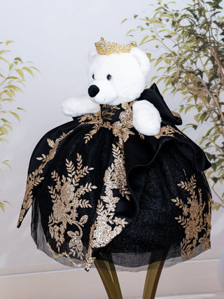 Black Gold Last Teddy Bear for Quinceanera
