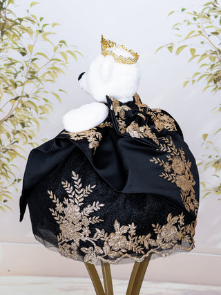Black Gold Last Teddy Bear for Quinceanera
