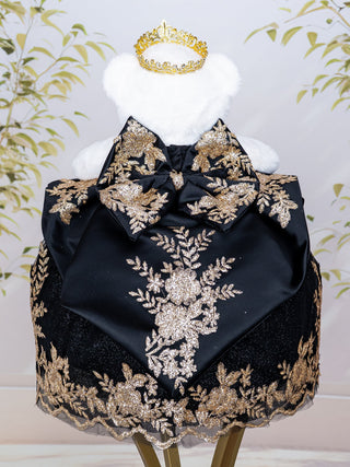 Black Gold Last Teddy Bear for Quinceanera