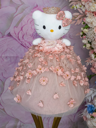 Hello Kitty floral en oro rosa para quinceañera quinceanera-decor