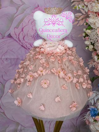 Rose Gold Floral Hello Kitty for Quinceanera Rose Gold Floral Hello Kitty for Quinceanera