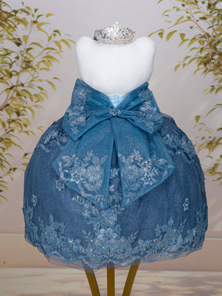 Dusty Blue with Bow Doll Cat for Quinceanera