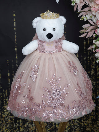 Rose Gold Quinceanera teddy last doll