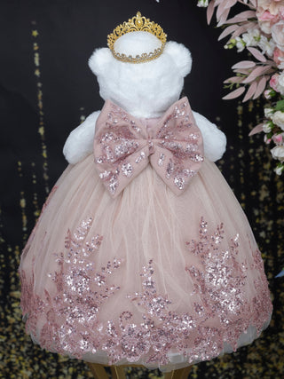 Rose Gold Quinceanera teddy last doll