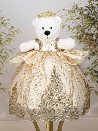 Gold Quinceanera Teddy Bear