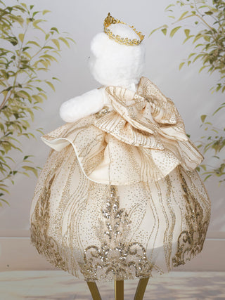 Gold Teddy Cat for Quinceanera