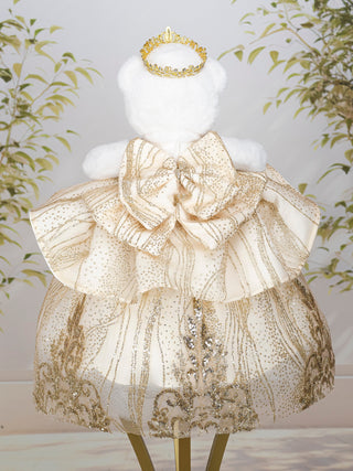 Gold Teddy Cat for Quinceanera