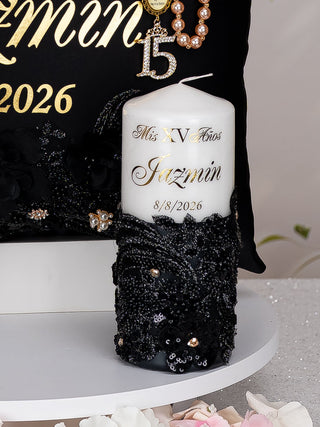 Black with Gold Mass Quinceanera package