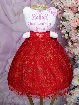 Shining red Kitty for quinceanera