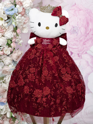 Burgundy Silver Last Kitty for Quinceanera