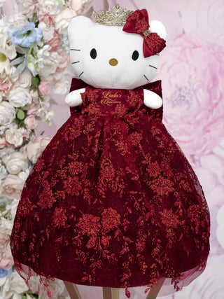 Burgundy Gold Last Kitty for Quinceanera