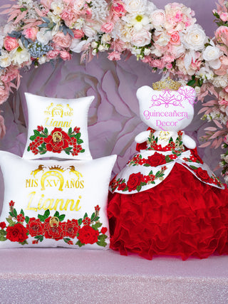 Charro Quinceanera pillows set and Muñeca