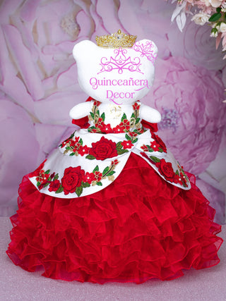 Charro Kitty Quinceanera Doll White Red