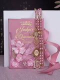 Dusty Rose Quinceanera Bible with Rosary (in english)