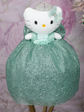 Sage green shining kitty quince doll