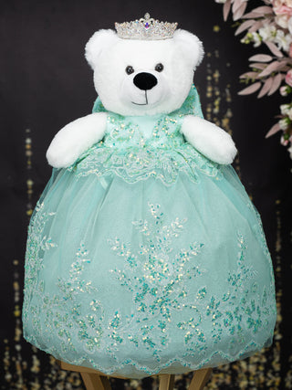Sage Green Teddy Bear Quinceanera Last Doll Gift quinceanera-decor