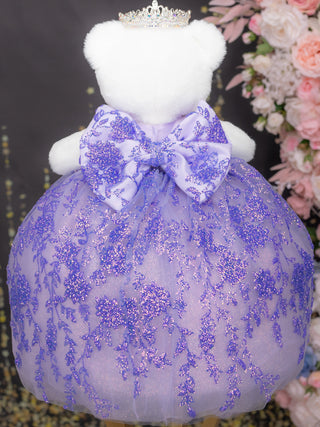 Lilac quinceanera teddy bear dress