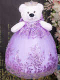 Lilac teddy bear quinceanera