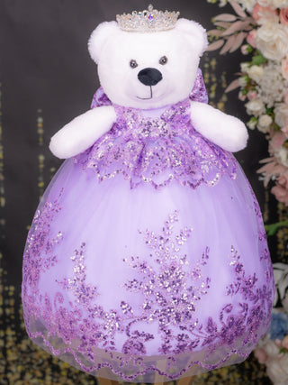 Lilac teddy bear quinceanera