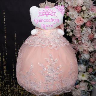 Rose Gold Kitty Quinceanera dress