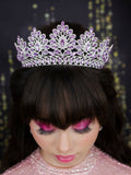 Lilac with silver tiaras para quinceañeras