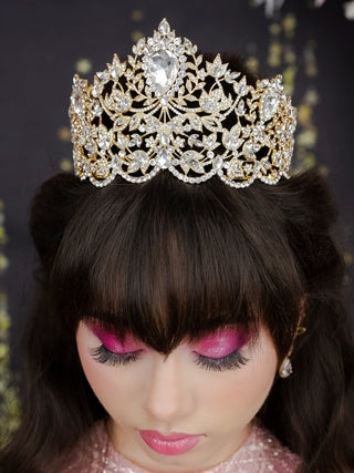 Big Gold Quinceanera Crown