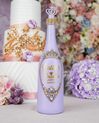 Lavender quinceanera bottle