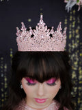Baby pink with silver quinceanera crown