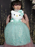 Sage green kitty quince doll