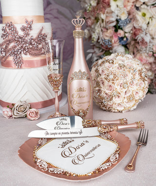 Rose Gold  brindis package with bottle