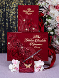 Burgundy with Gold Quinceanera theme package of pillows set, Bible and guest book