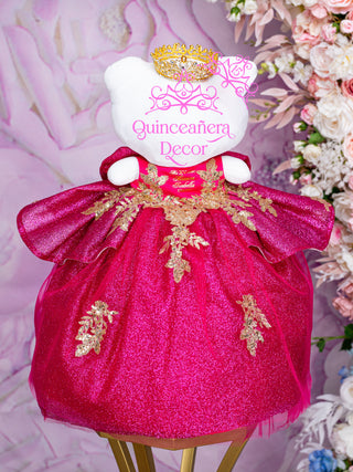Fuchsia kitty quince doll