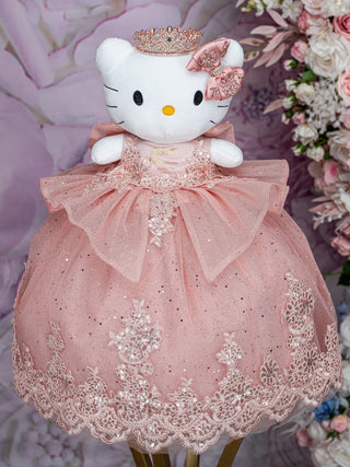 Blush with Bow Kitty quinceanera dress