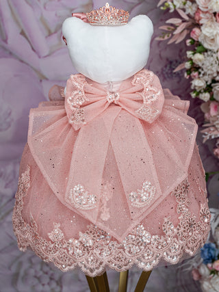 Blush with Bow Kitty quinceanera dress