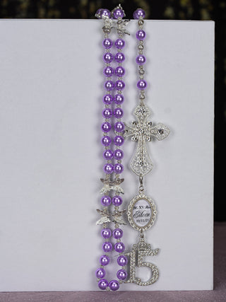 Lilac Quinceanera Rosary