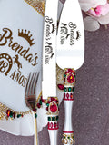 Mexican Charro Quinceanera cake knife and server