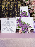 White lilac Charro Quinceanera Money Card Box