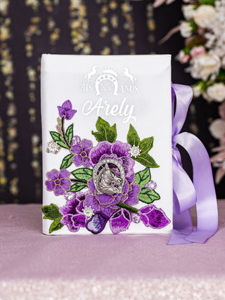 White lilac Charro Quinceanera Money Card Box