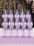 Lilac with Butterfly 1 quinceanera champagne glass