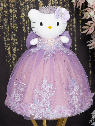 Kitty lavender with rose gold fairytale ball gown