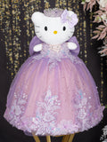 Kitty lavender with rose gold fairytale ball gown